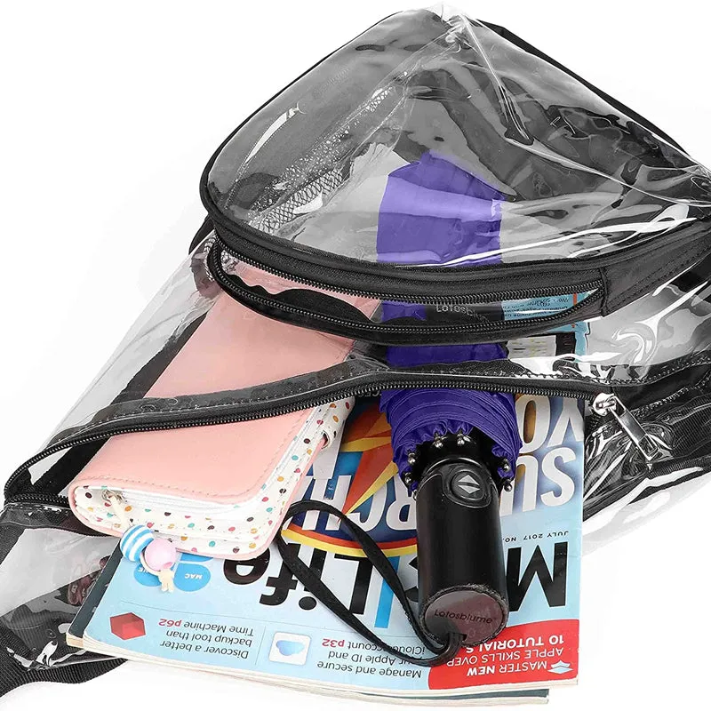 Men Women Waterproof Lightweight Transparent PVC Shoulder Bag