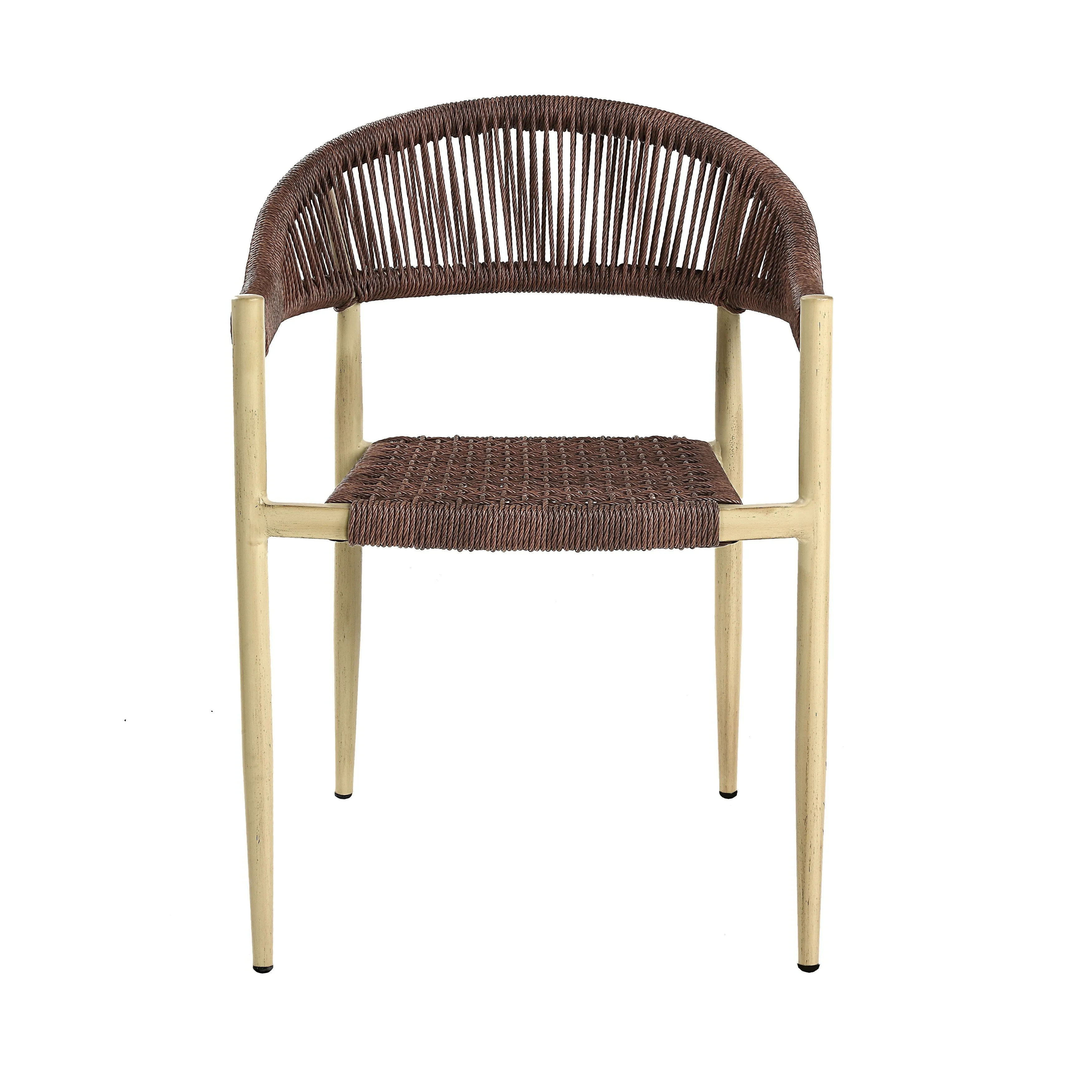 Mulino Bohemian Wicker Rope Patio Dining Chair