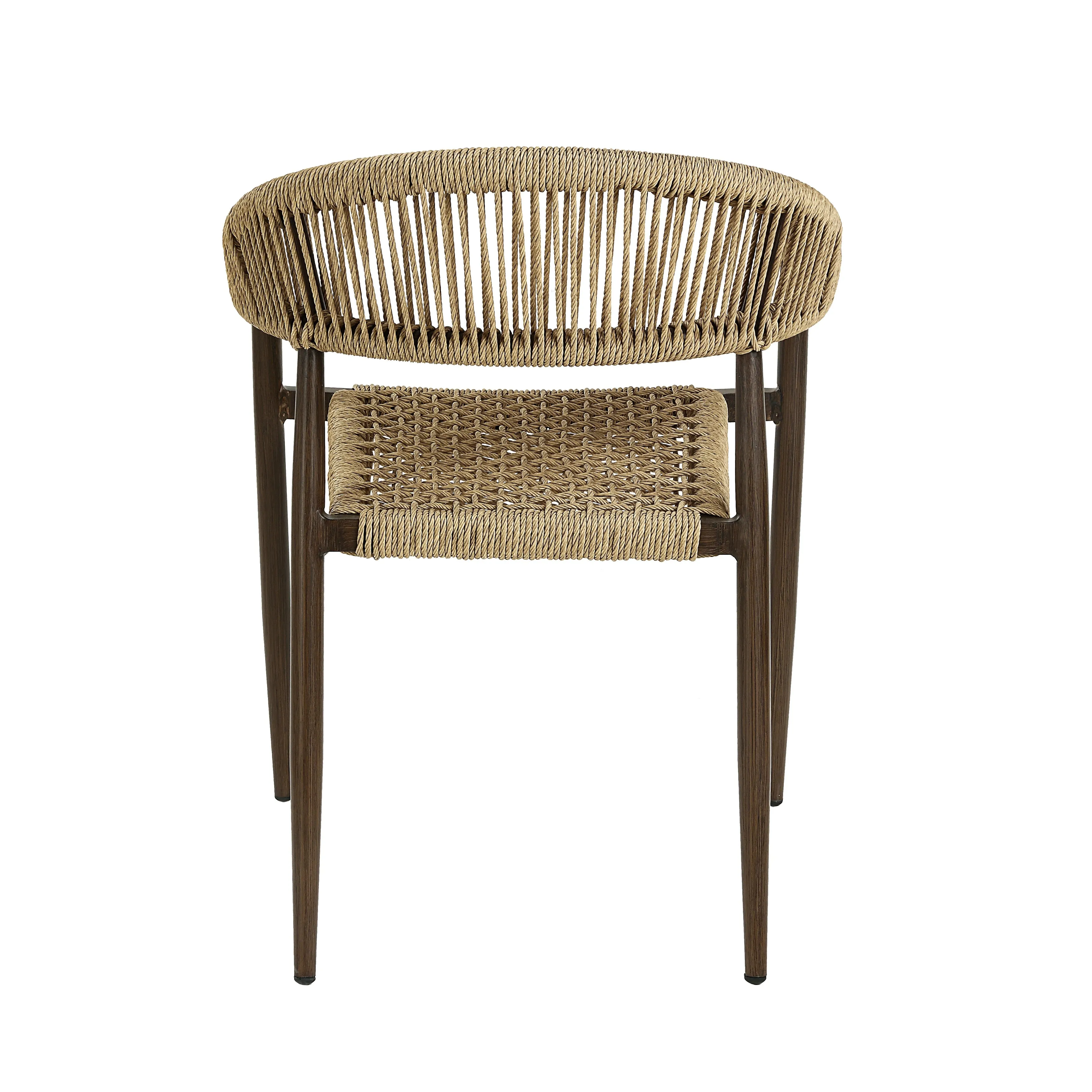 Mulino Bohemian Wicker Rope Patio Dining Chair