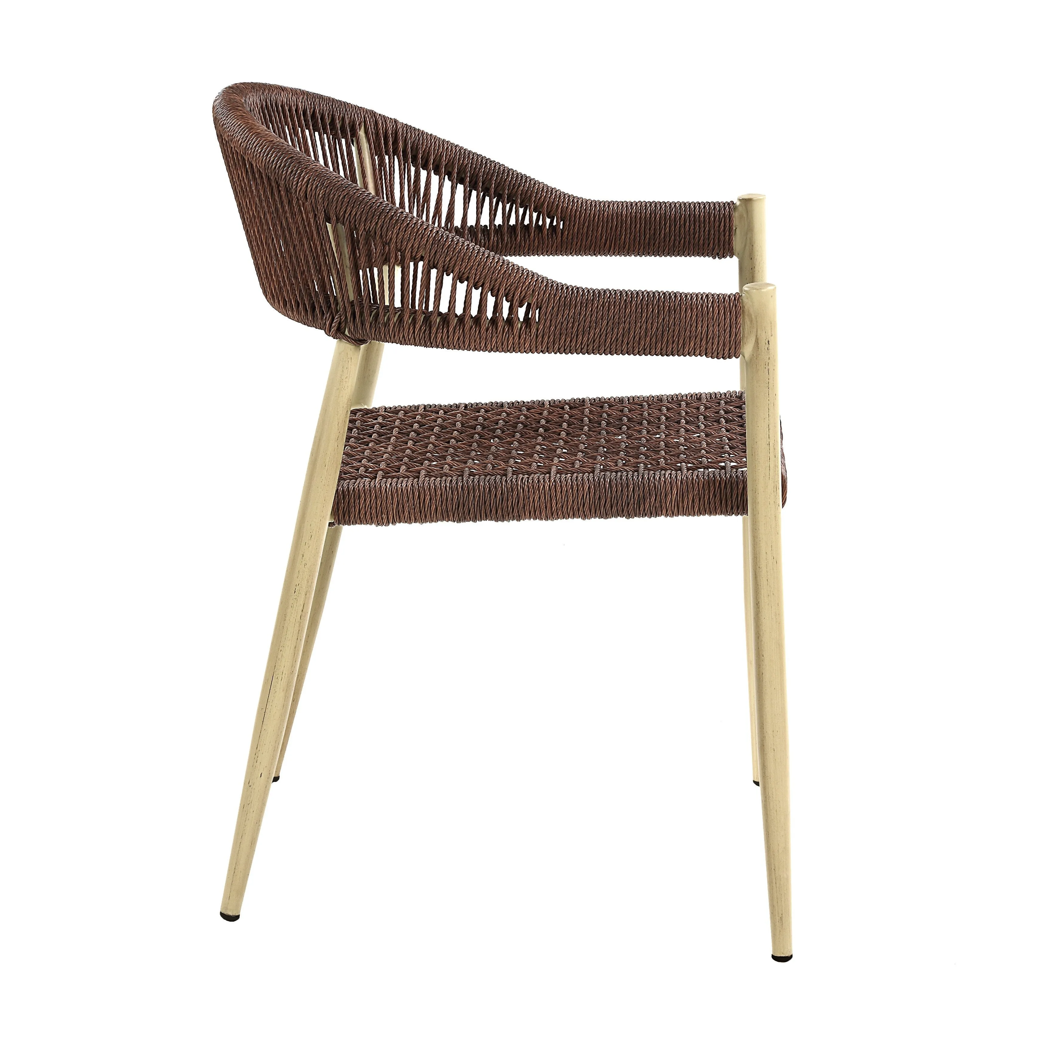 Mulino Bohemian Wicker Rope Patio Dining Chair