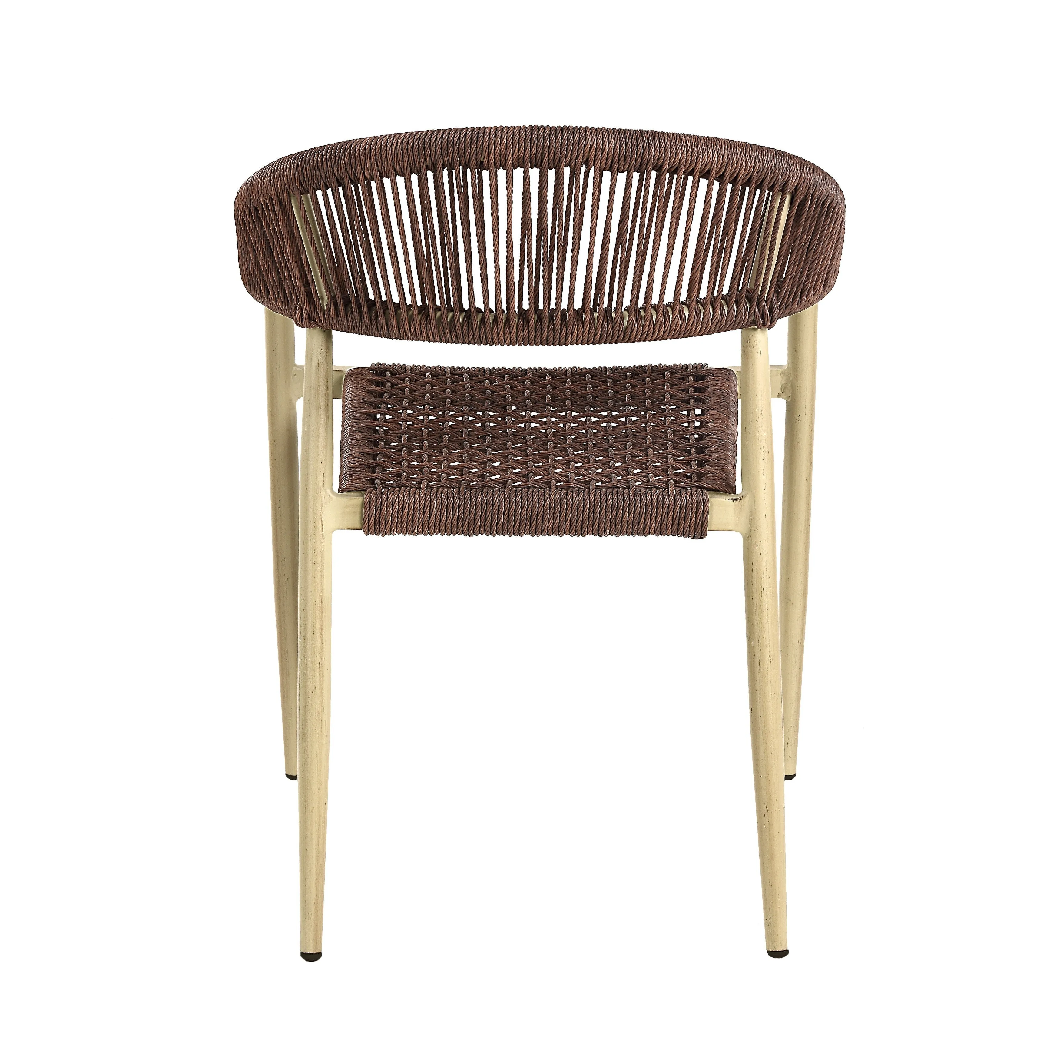 Mulino Bohemian Wicker Rope Patio Dining Chair