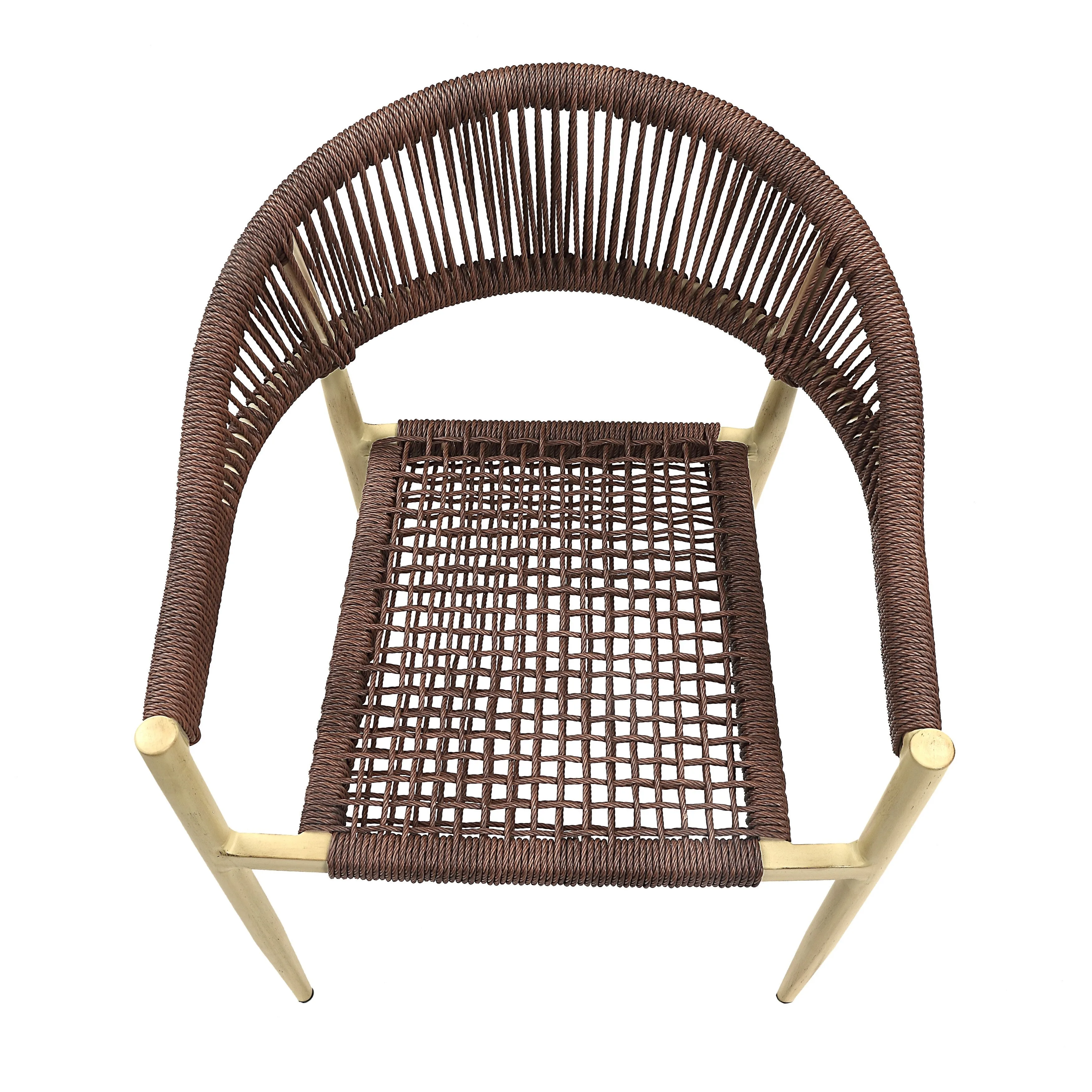 Mulino Bohemian Wicker Rope Patio Dining Chair