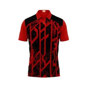 Next Print Customized Polo Neck Red Jersey NPTS77