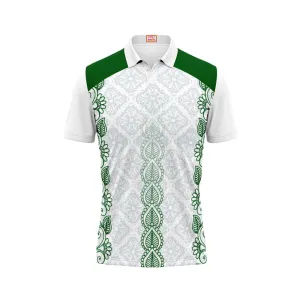 Next Print Customized Polo Neck White Jersey NPTS66