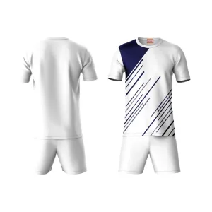 Next Print Round neck jersey white with shorts NPTS157