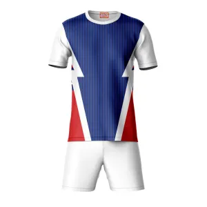 Next Print Round neck jersey white with shorts NPTS192