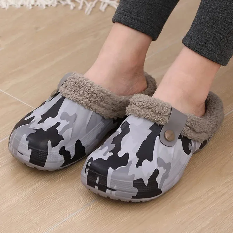 Pallene Fur Slippers For Women And Men Winter Soft Furry Non-slip Slippers Outdoor Waterproof Cozy Cotton Shoes For Home Slides