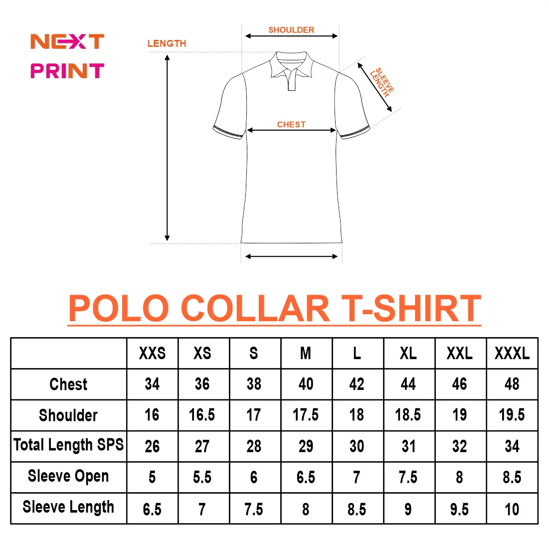 Polo Neck Printed Jersey Orange Design 12