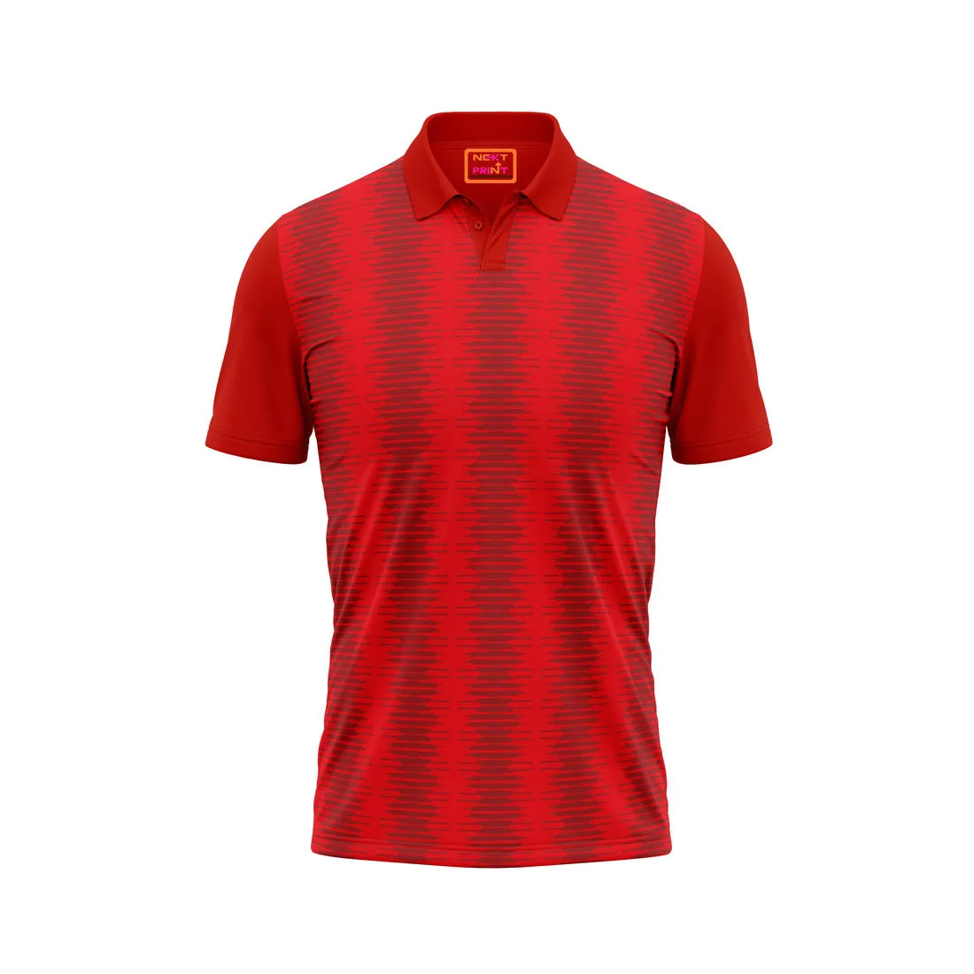 Red Polo Neck Half Sleeve T Shirt Nextprint H124