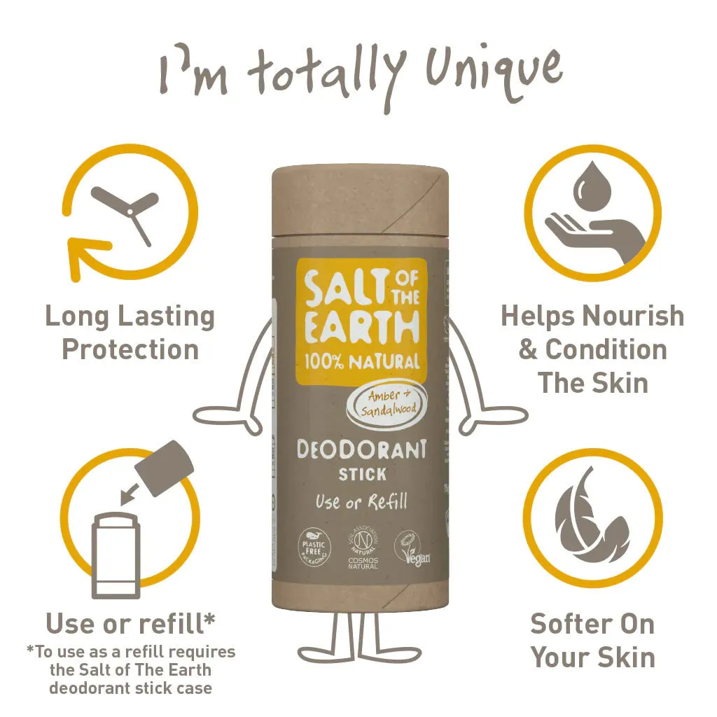 Salt of the Earth Amber & Sandalwood Deodorant Stick 75g