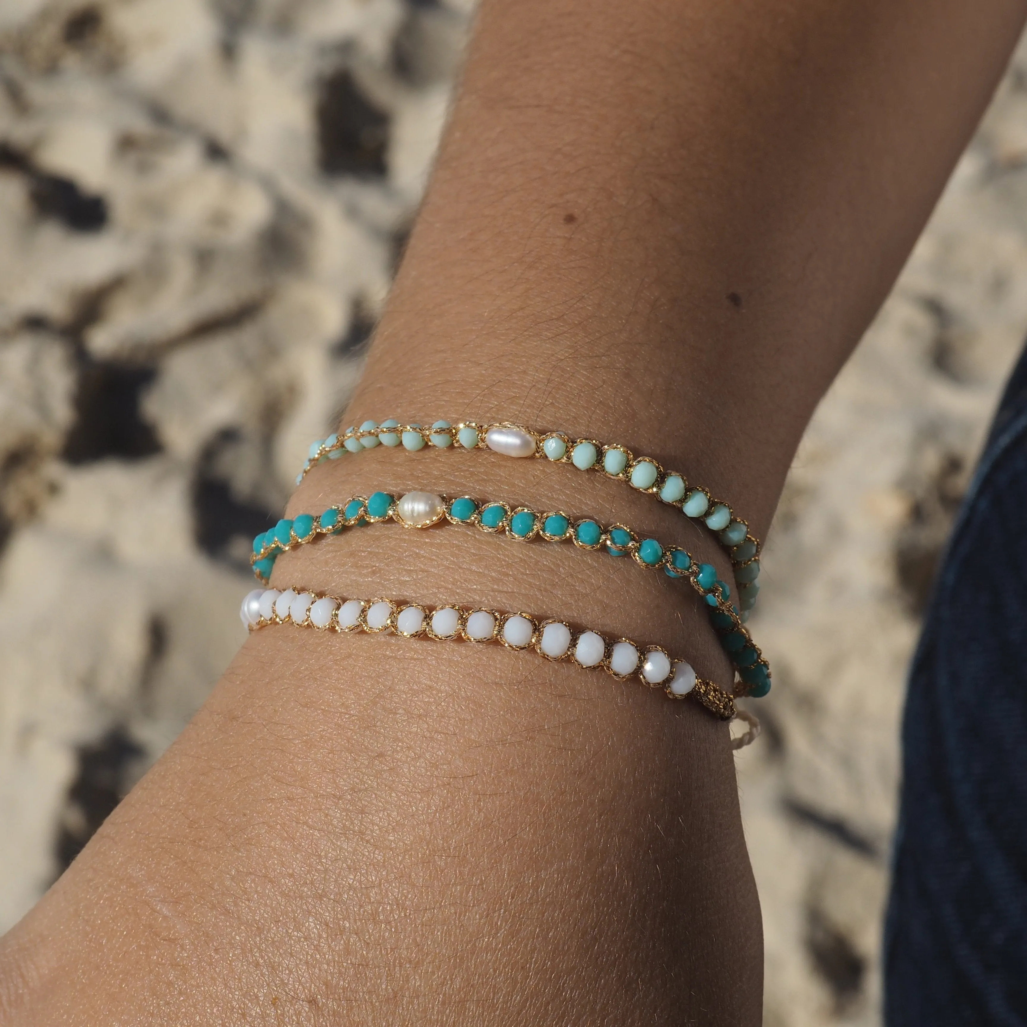 Single Pearl Bliss Adjustable Bracelet