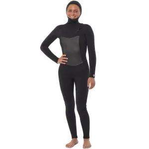 Sisstrevolution Women's Seven Seas 5/4 Hooded Chest Zip Wetsuit