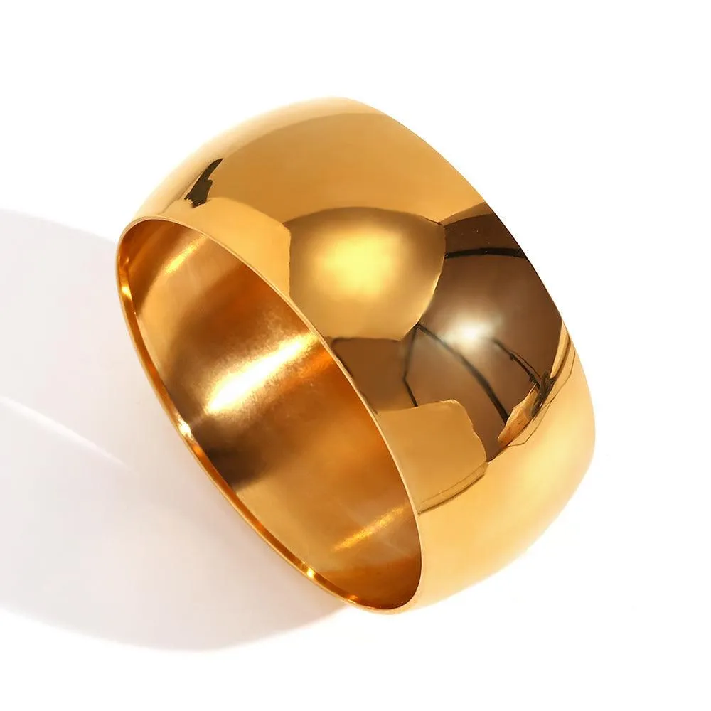 Stylish Gold and Silver Bangle Bracelet – Luxury Geometric Women's Fashion Accessory