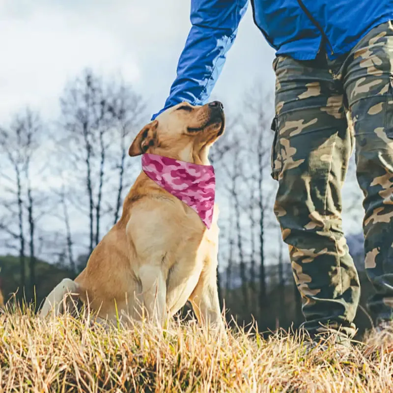 Stylish Pink Camo Pet Bandana for Trendy Pets