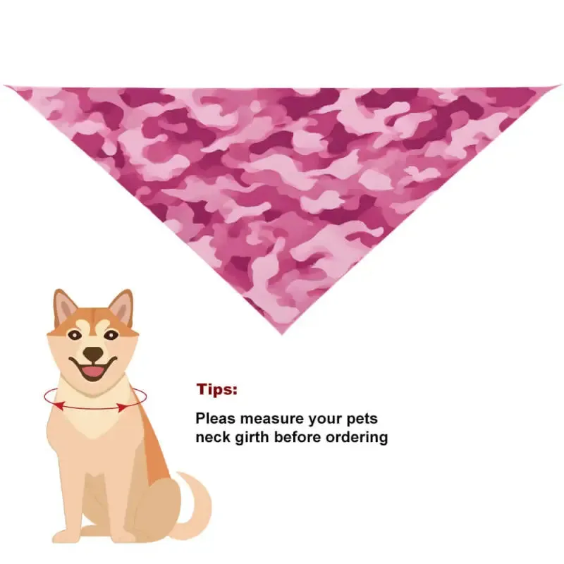 Stylish Pink Camo Pet Bandana for Trendy Pets