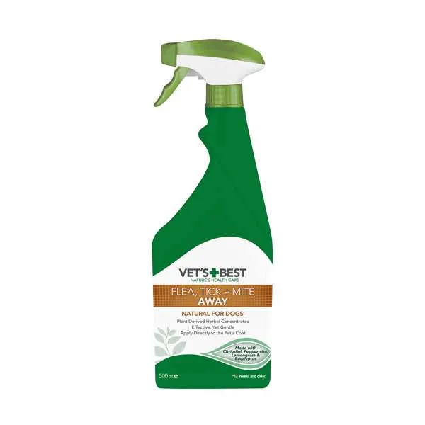 Vets Best Flea Tick & Mite Away Spray 500ml