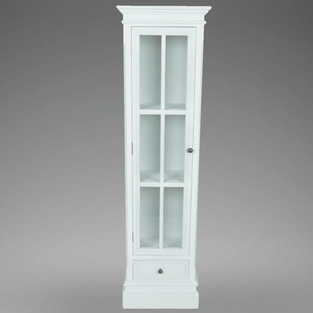 vidaXL Chic Bookcase Cabinet with 3 Shelves White Wooden