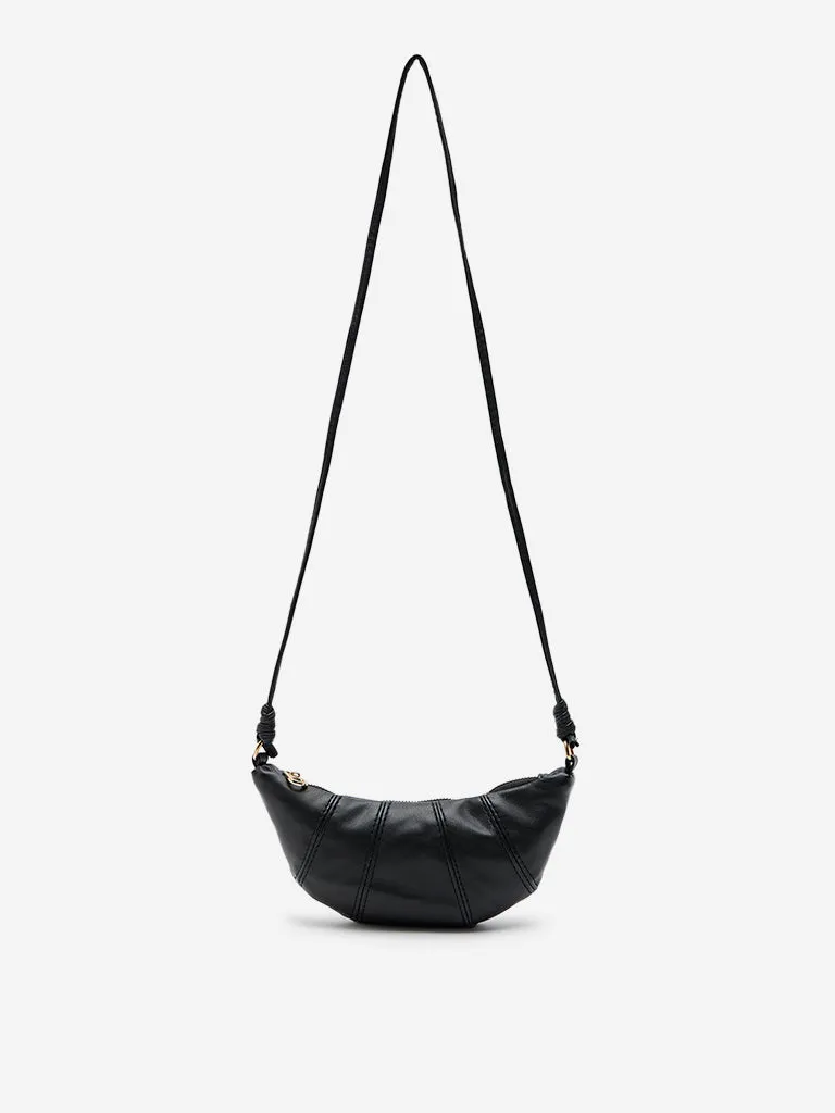 Westside Black Croissant Sling Bag