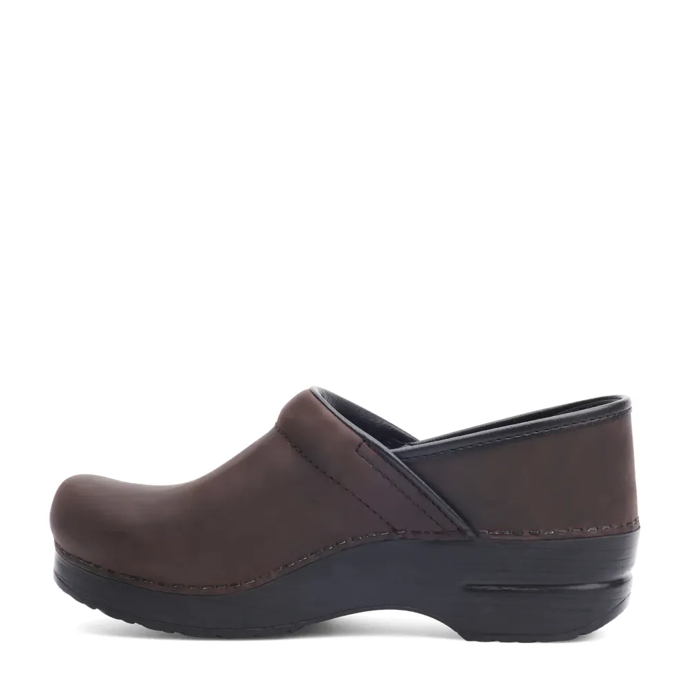 Women's Dansko  Professional Clog Color: Antique Brown (WIDE WIDTH)